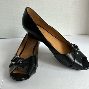 Nine West Adrio Peeptoe Wedge Pumps  Women’s Size 7